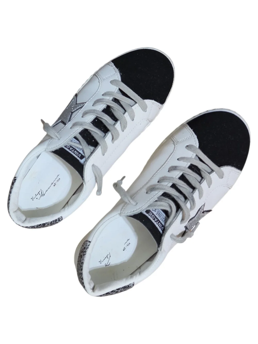 Vintage Havana Bianca White Sneakers Size 9 - Picture 4 of 10